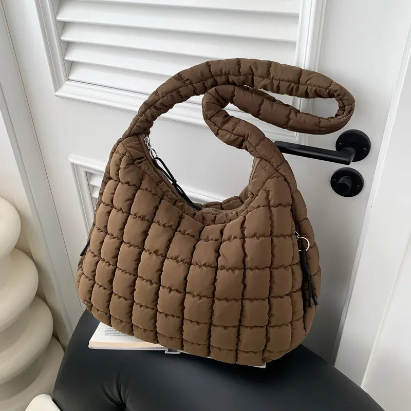 Bolso bandolera plisado con burbujas y nubes