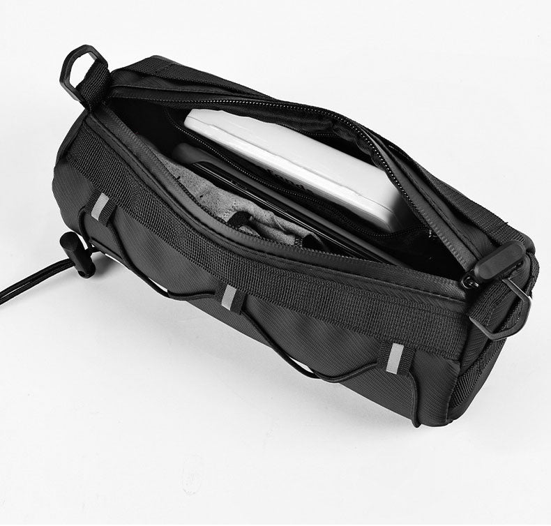 Bolsa delantera de bicicleta para conducir, bolsa de almacenamiento de gran capacidad, bolsa de montar impermeable para exteriores, bolsa delantera de bicicleta de montaña