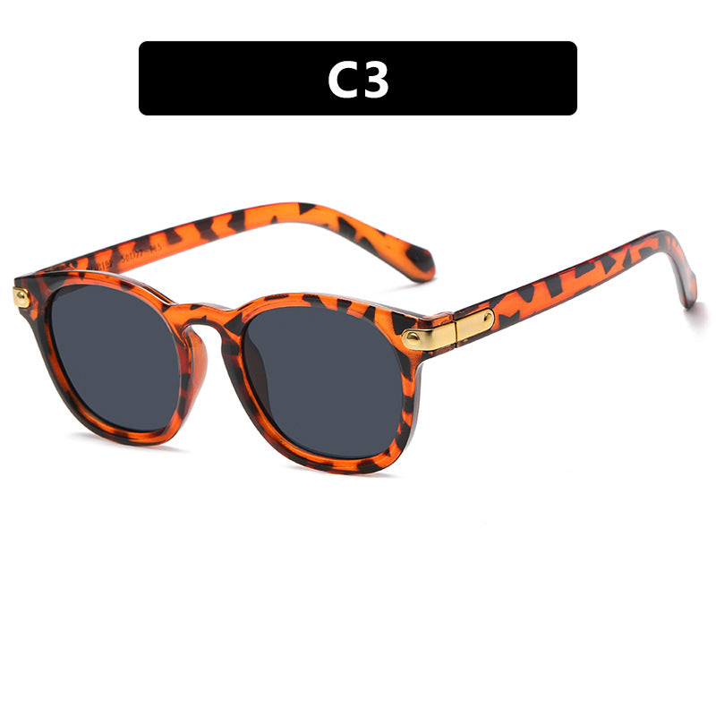 Gafas de sol retro con montura redonda para hombre, novedad en fotografía callejera con protección solar, gafas de sol personalizadas y de moda