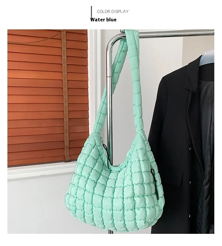 Bolso bandolera plisado con burbujas y nubes