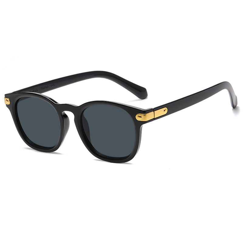 Gafas de sol retro con montura redonda para hombre, novedad en fotografía callejera con protección solar, gafas de sol personalizadas y de moda