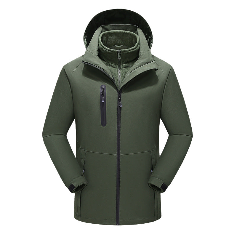 Forro polar tres en uno, chaqueta exterior con calefacción inteligente, traje calefactor de 15 zonas con control dual, ropa exterior, traje de senderismo, invierno