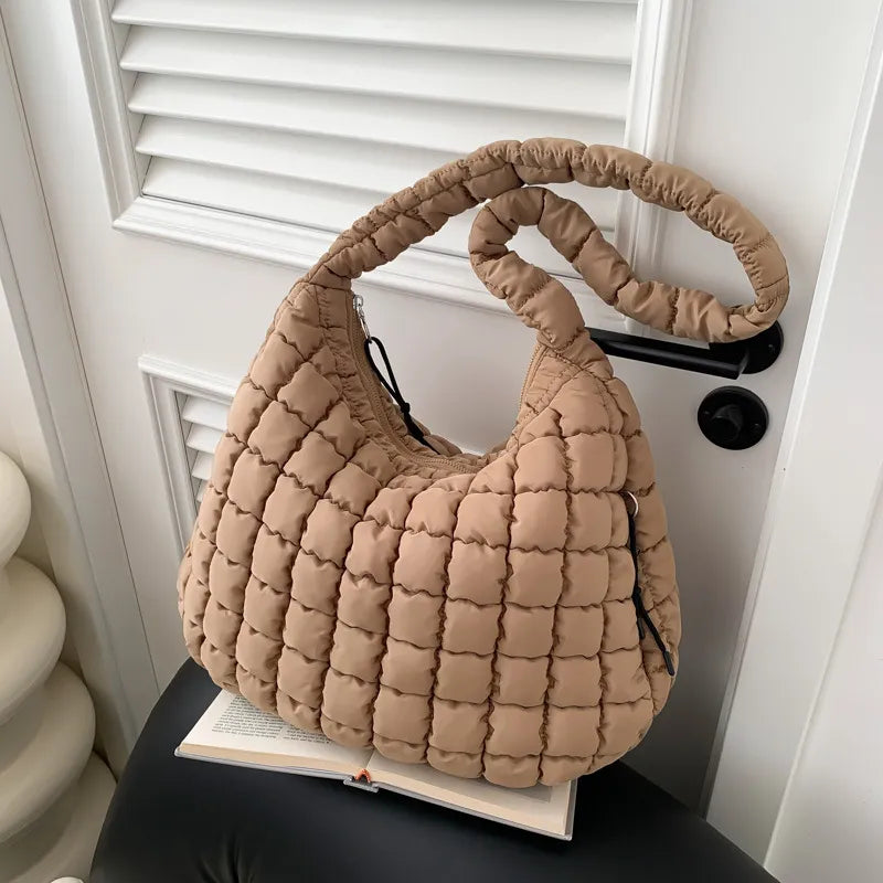 Bolso bandolera plisado con burbujas y nubes