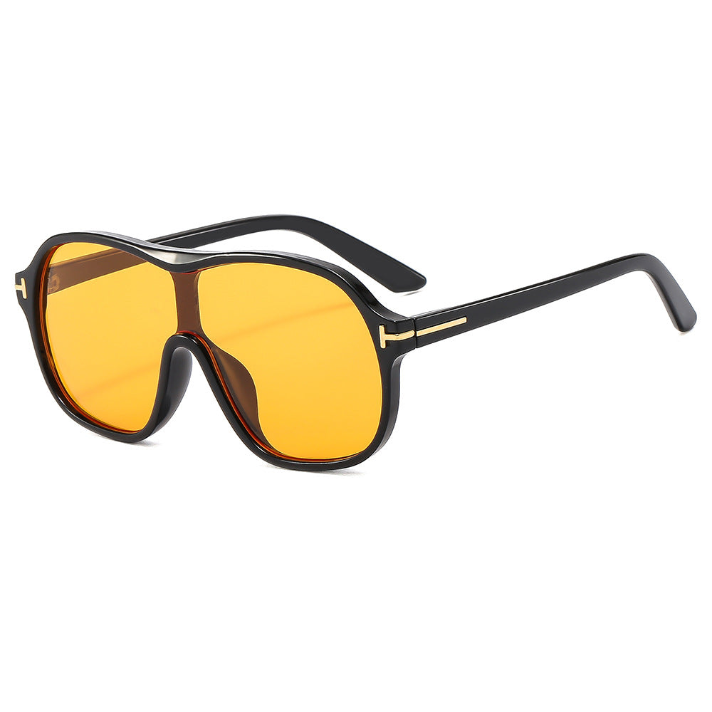 Gafas de sol con forma de sapo en forma de T Nuevas gafas de sol modernas, personalizadas, con montura grande y versátiles para mujer