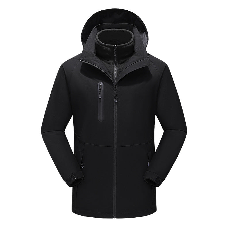 Forro polar tres en uno, chaqueta exterior con calefacción inteligente, traje calefactor de 15 zonas con control dual, ropa exterior, traje de senderismo, invierno