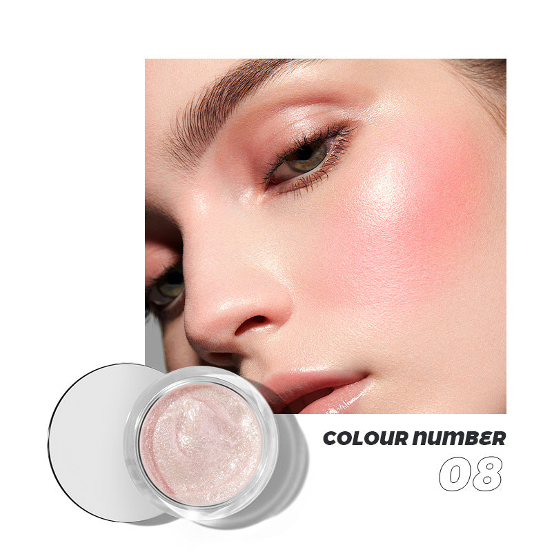 La sombra de ojos con rubor líquido de 10 colores de Pudaier ilumina los labios y las mejillas para darle un contorno natural con finos reflejos brillantes.