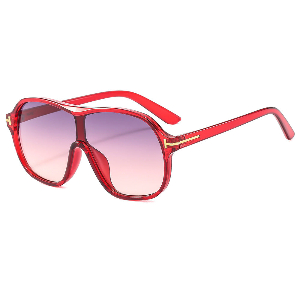 Gafas de sol con forma de sapo en forma de T Nuevas gafas de sol modernas, personalizadas, con montura grande y versátiles para mujer