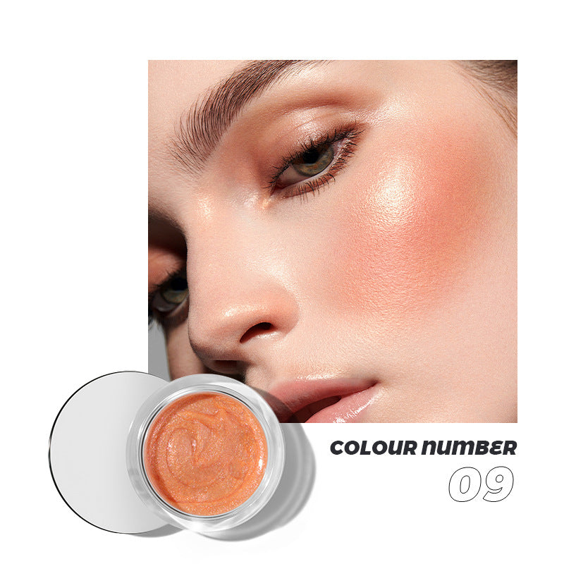 La sombra de ojos con rubor líquido de 10 colores de Pudaier ilumina los labios y las mejillas para darle un contorno natural con finos reflejos brillantes.