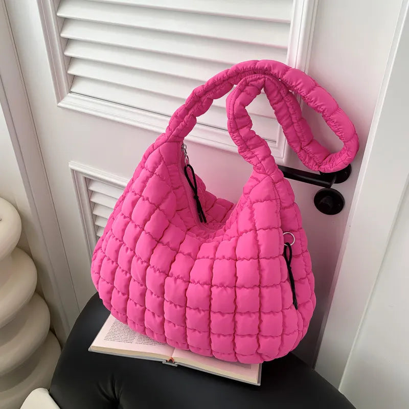 Bolso bandolera plisado con burbujas y nubes