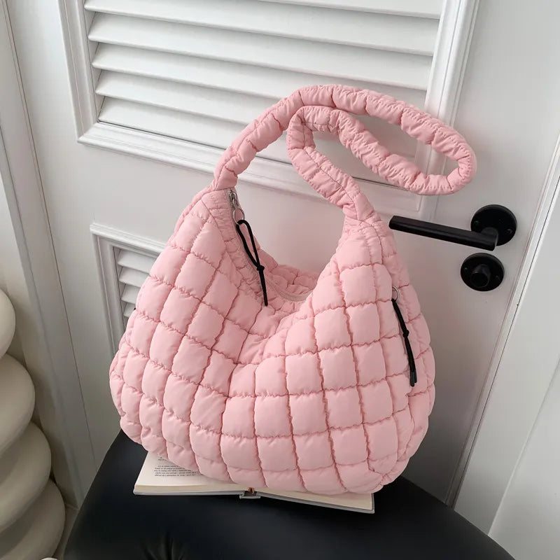 Bolso bandolera plisado con burbujas y nubes