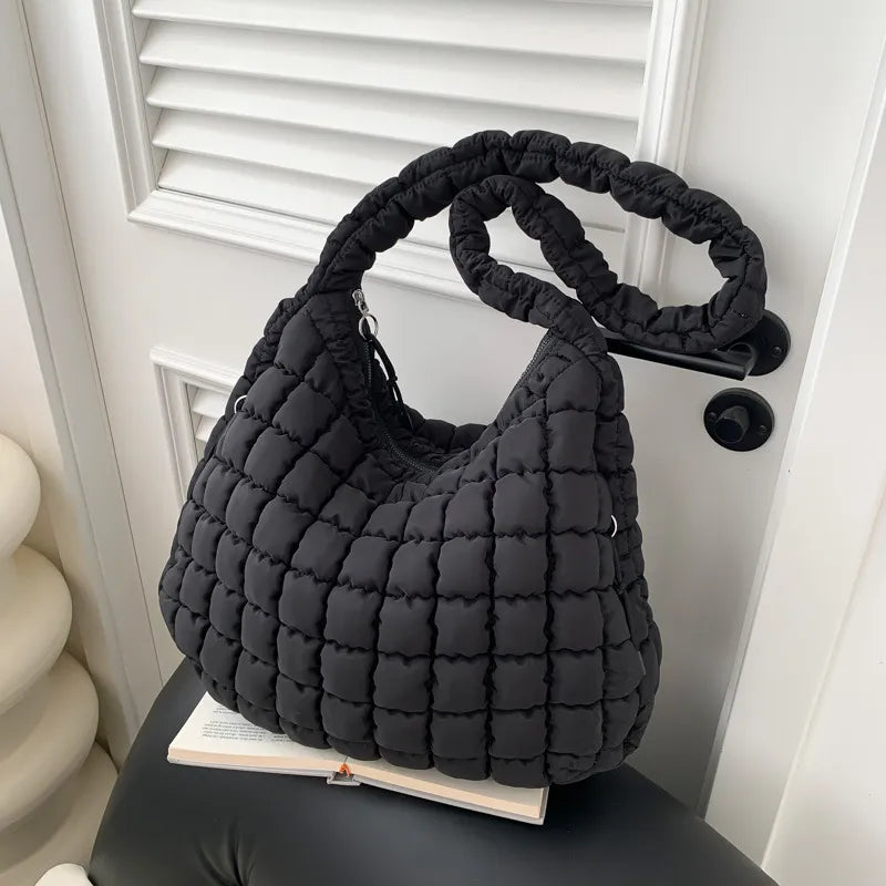 Bolso bandolera plisado con burbujas y nubes