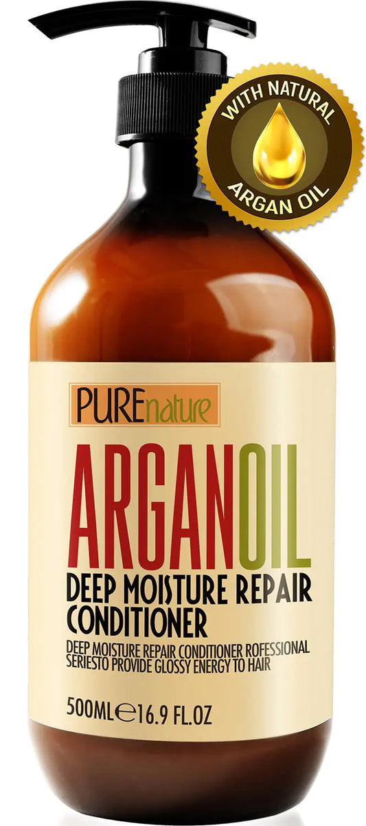 Acondicionador de aceite de argán marroquí - Productos sin sulfatos para mujeres y hombres - Hidratación profunda para cabello seco, rizado, teñido y dañado - Fórmula hidratante reparadora de calidad de salón para todo tipo de cabello